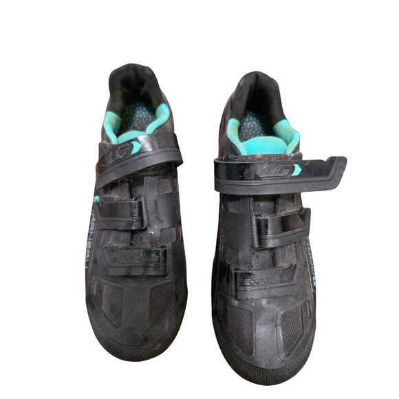 Louis Garneau Women's MTB Cycling Shoes Black/Turquoise Size 11.5 - Picture 1 of 11